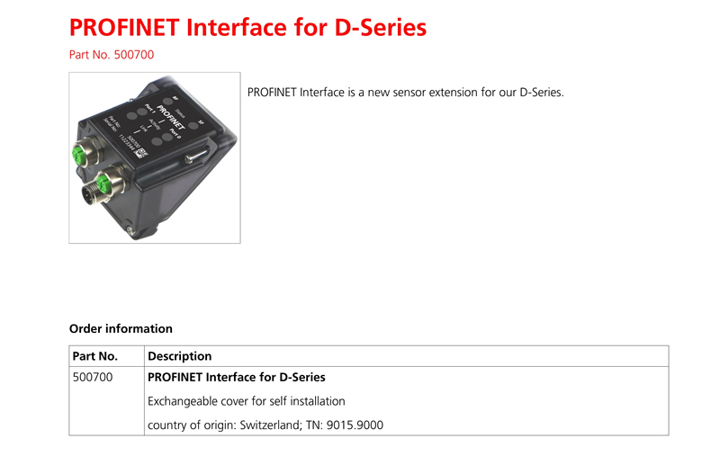 500700 D系列Profinet 的通訊接口(圖1)